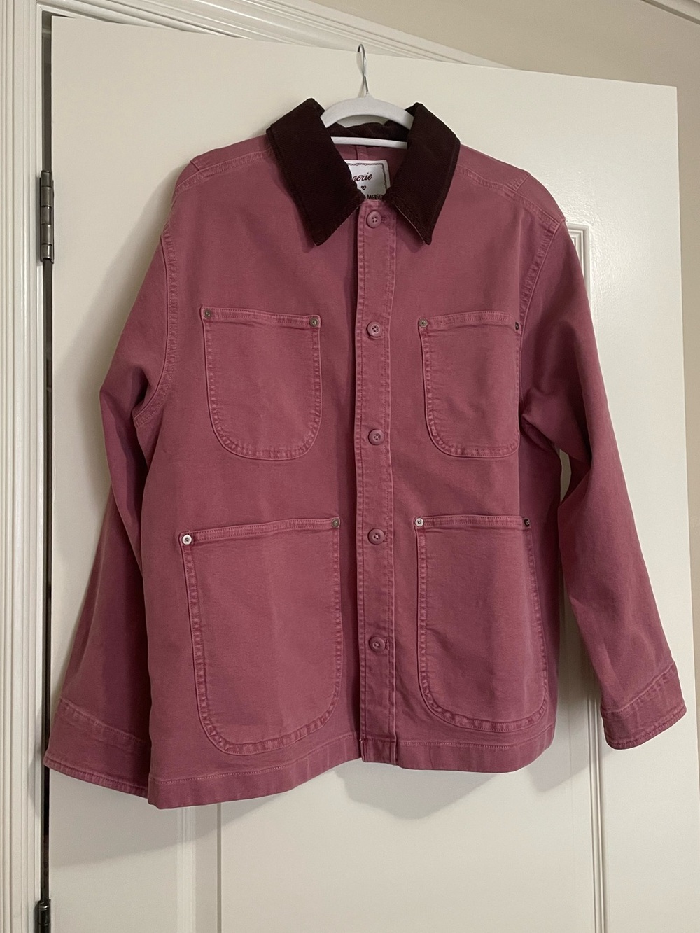 Aerie x Emily + Meritt Barn Jacket with Dark Brown Collar